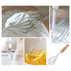 Stainless Steel Whisk Wooden Handle