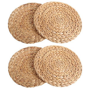 Table-mats, Natural Weave Placemat Round Braided 11.8 inch x 4pc